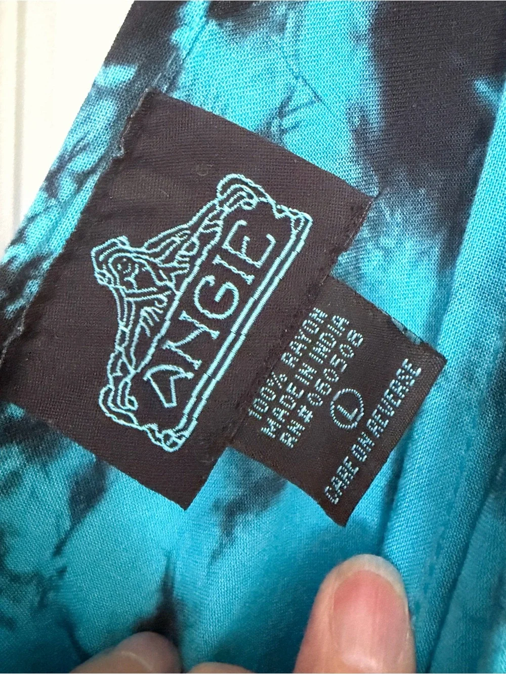 Angie Turquoise/aqua, Black, purple Tie-Dye Romper - Picture 2 of 3